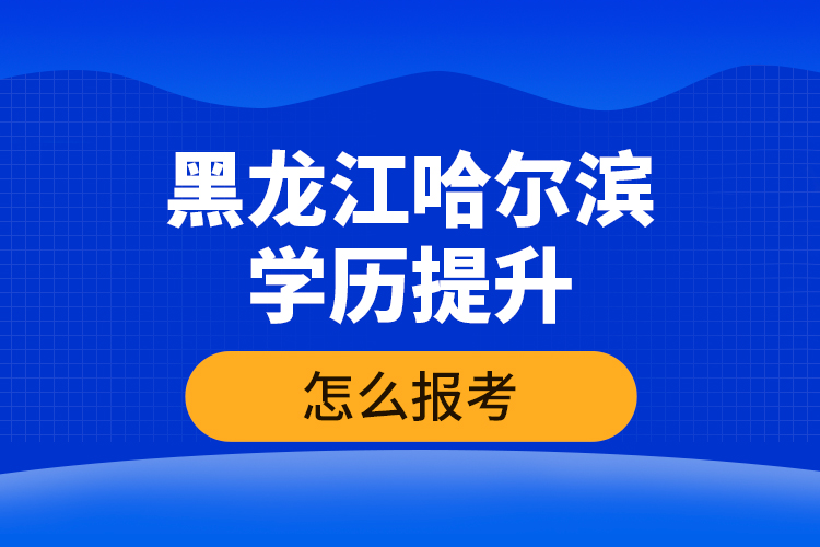 黑龙江哈尔滨学历提升怎么报考？